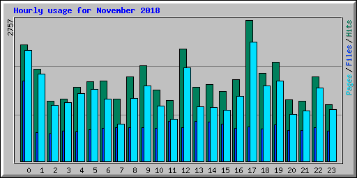 Hourly usage for November 2018