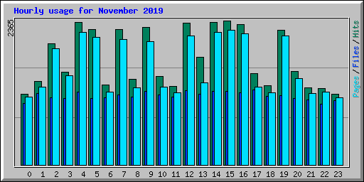 Hourly usage for November 2019