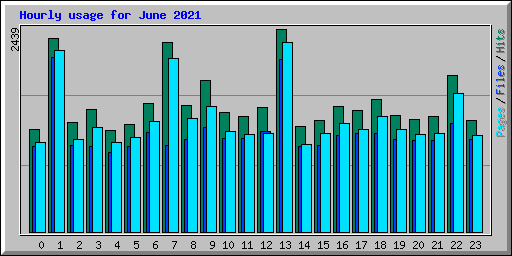 Hourly usage for June 2021