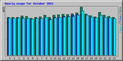 Hourly usage for October 2021