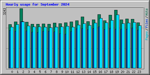 Hourly usage for September 2024