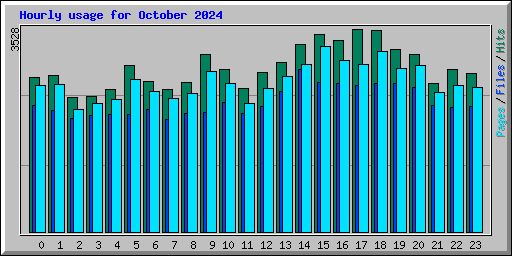 Hourly usage for October 2024