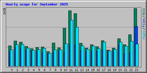 Hourly usage for September 2025