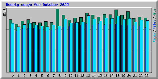 Hourly usage for October 2025