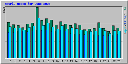 Hourly usage for June 2026